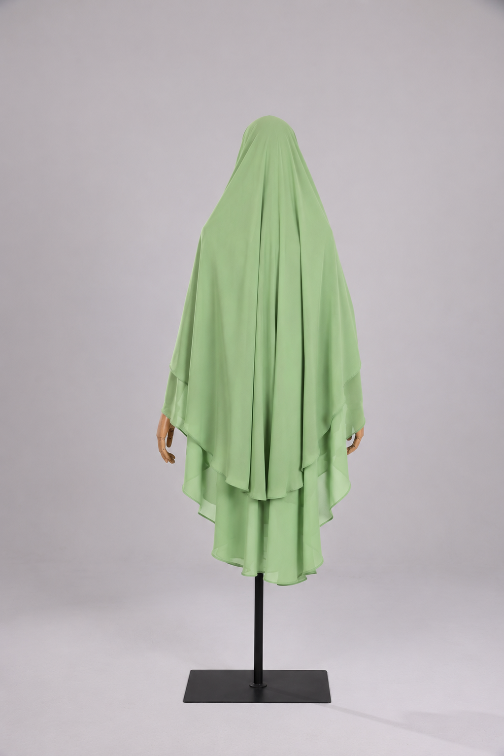 Khimar 2 voiles arrondi Mousseline