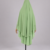Khimar 2 voiles arrondi Mousseline