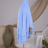 Khimar 2 voiles arrondi Mousseline