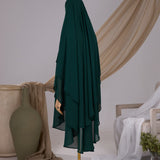 Khimar 2 voiles arrondi Mousseline