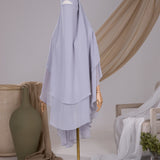 Khimar 2 voiles arrondi Mousseline
