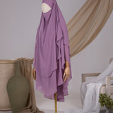 Khimar 2 voiles arrondi Mousseline