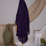Khimar 2 voiles arrondi Mousseline