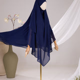 Khimar 2 voiles pointu Mousseline