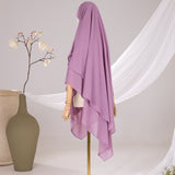Khimar 2 voiles pointu Mousseline