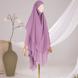 Khimar 2 voiles pointu Mousseline