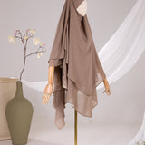 Khimar 2 voiles pointu Mousseline