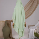 Khimar 2 voiles arrondi Mousseline