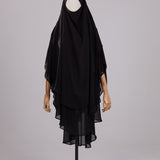 Khimar 2 voiles arrondi Mousseline