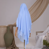 Khimar 2 voiles pointu Mousseline