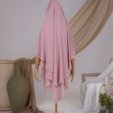 Khimar 2 voiles pointu Mousseline