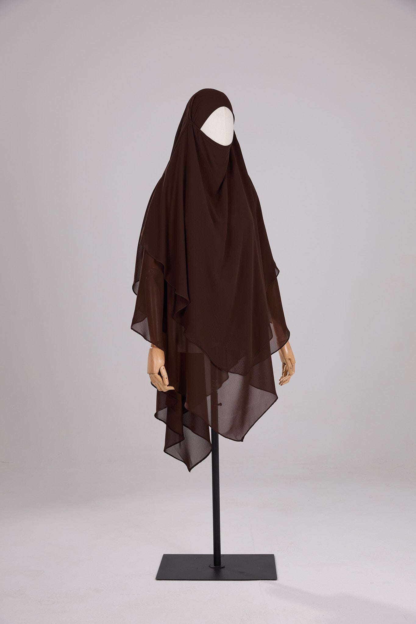 Khimar 2 voiles pointu Mousseline