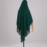 Khimar 2 voiles pointu Mousseline