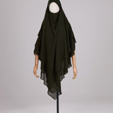 Khimar 2 voiles pointu Mousseline