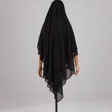 Khimar 2 voiles pointu Mousseline