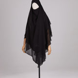 Khimar 2 voiles pointu Mousseline