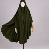 Khimar Maxi Whoolpeach Royal arrondi kaki foncé, vue de face