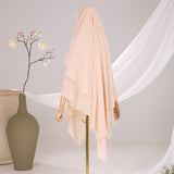 Khimar 2 voiles pointu Mousseline