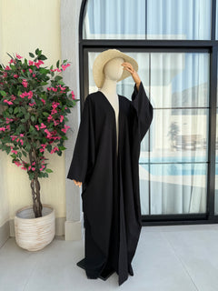 Kimono Linen noir en lin