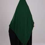 Maxi Hijab XXL à nouer emeraude, vue de dos