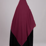 Maxi Hijab XXL à nouer framboise, vue de dos