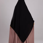 Maxi Hijab XXL à nouer noir, vue de dos