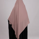 Maxi Hijab XXL à nouer taupe, vue de dos